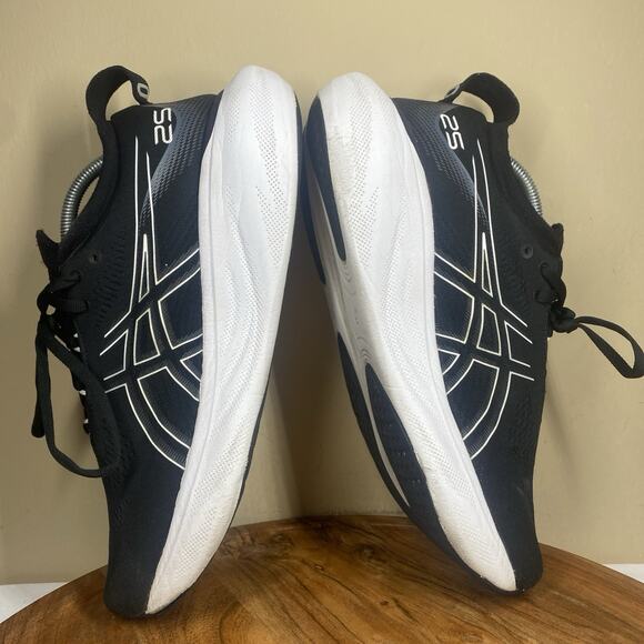 ASICS Gel Nimbus25 Black Pure Silver Womens Black Size 11 Running Shoes 1012B356 - Picture 6 of 13